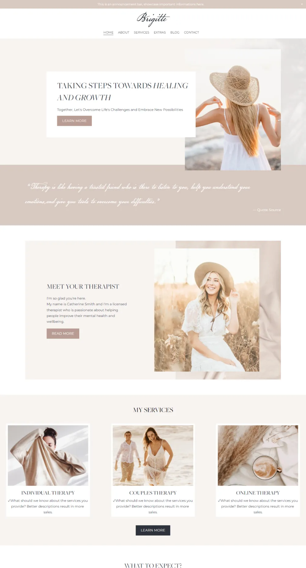 Pix and Code - Brigitte Squarespace template