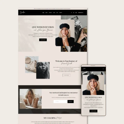 London Squarespace website template for coaches