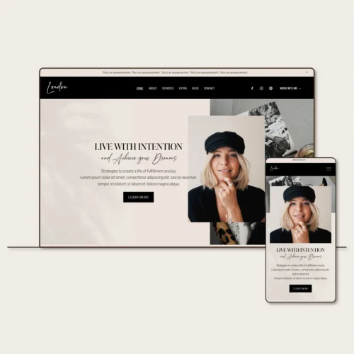 London Squarespace website template for coaches