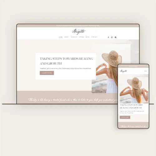 Brigitte Squarespace website template for therapists