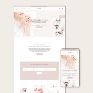 Paris Squarespace website template for beauty salons and aestheticians