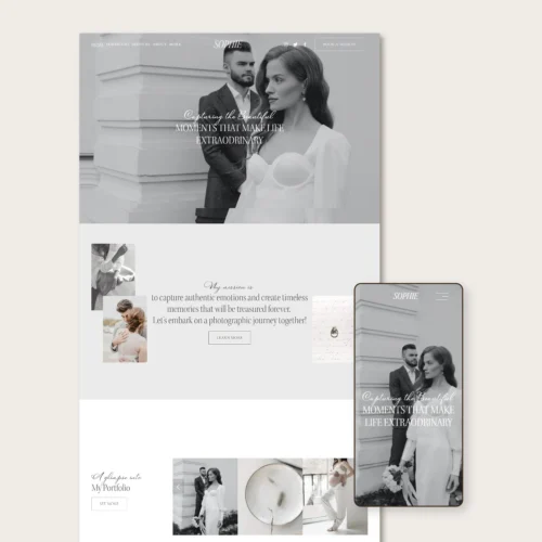 Sophie Squarespace website template for photographers